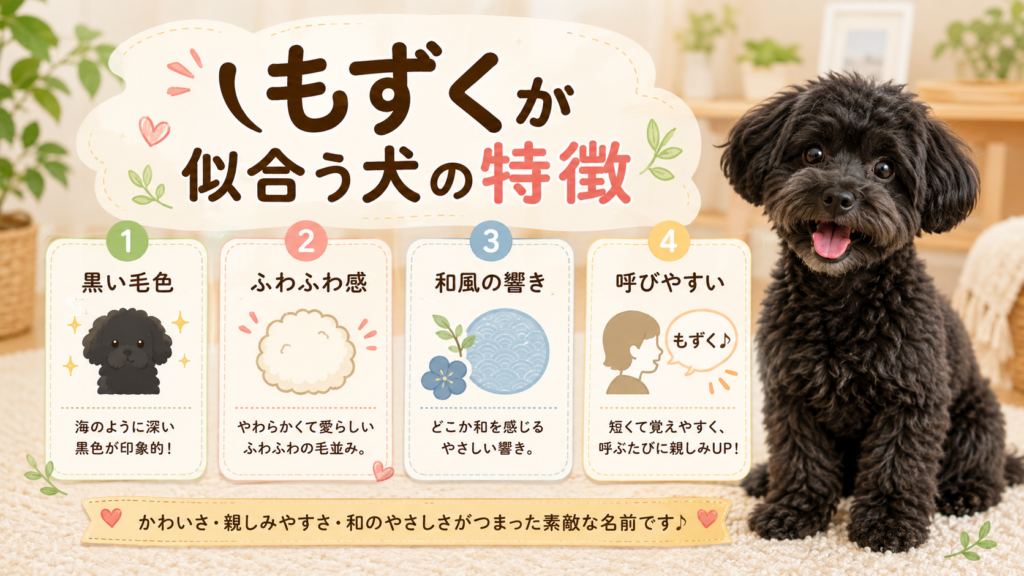 もずくという名前が似合いやすい犬の特徴を整理した図解