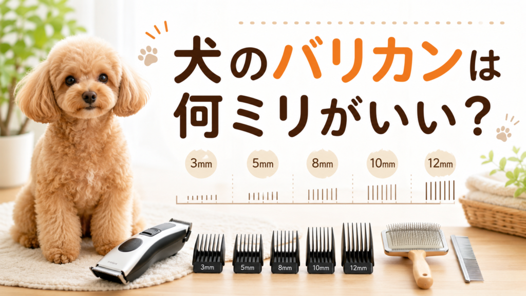 犬のバリカンは何ミリがいいかを部位別に確認するイメージ
