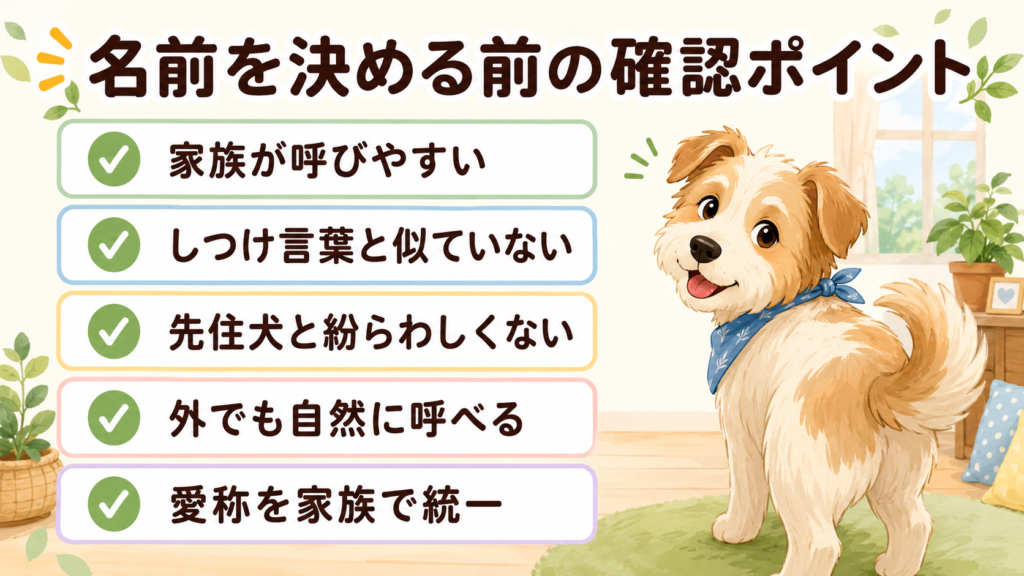 オス犬の名前を決める前に確認したい5つのポイント