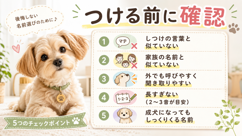 犬につける前に確認したい名前の注意点