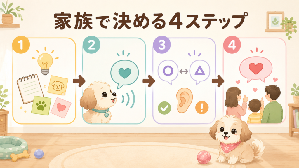 家族で犬の名前を決める4ステップ