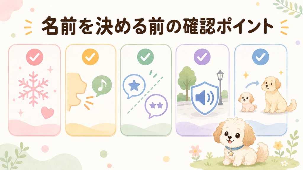 犬の名前を決める前に確認するポイント