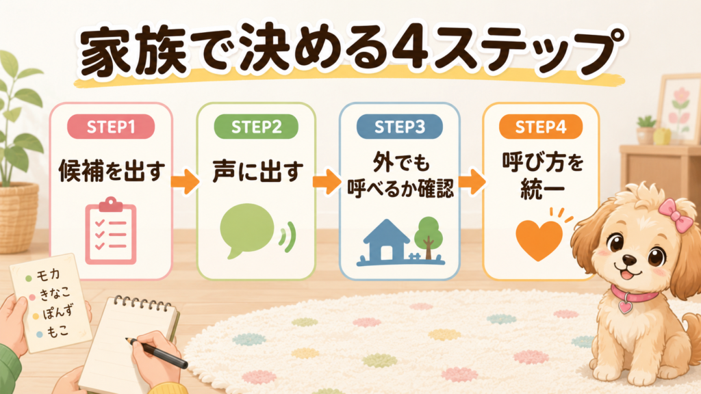 女の子の犬の名前候補からひとつを選ぶ4ステップ
