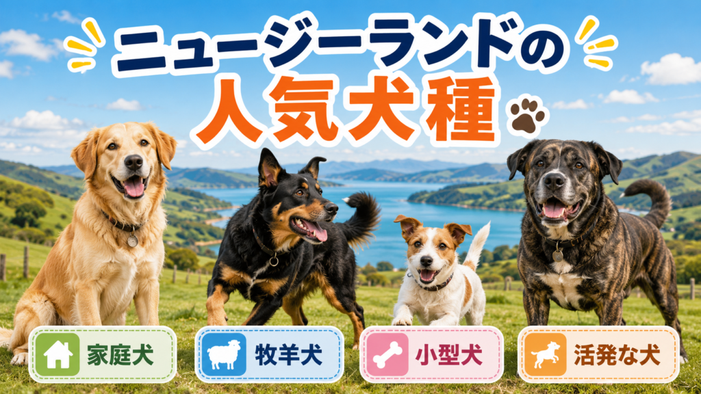 ニュージーランドで人気の犬種と暮らし方の関係を整理した図解