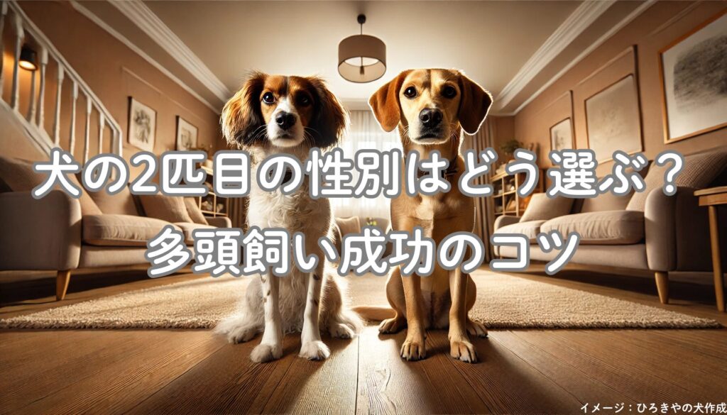 犬の2匹目の性別はどう選ぶ？多頭飼い成功のコツ | ひろきやの犬: 愛犬との幸せな暮らし情報