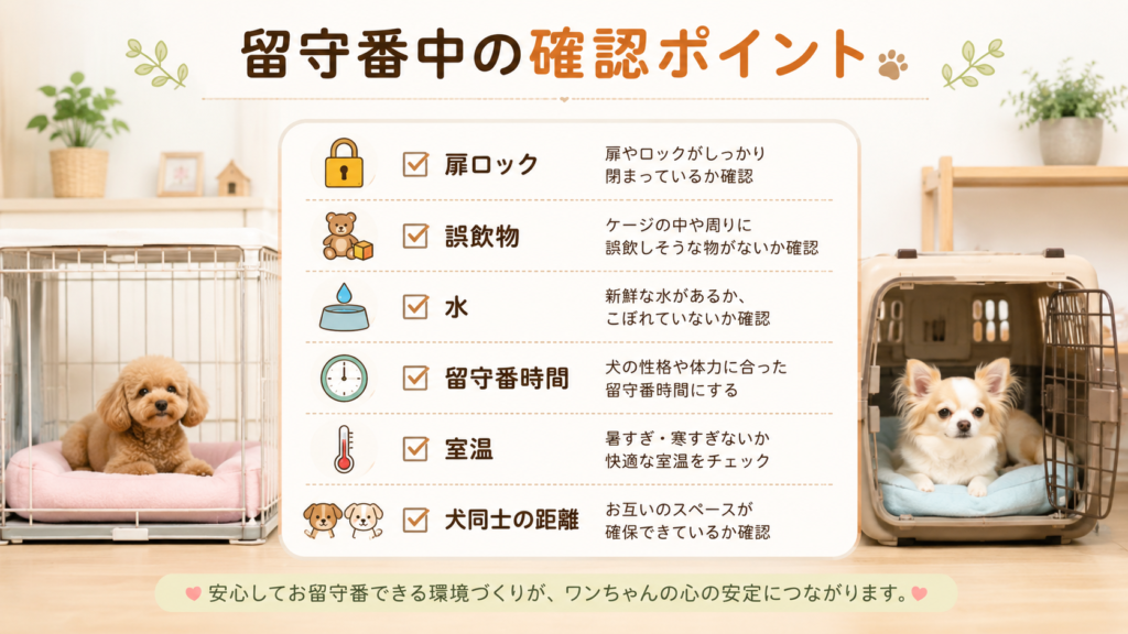 多頭飼いの留守番中にケージを分ける確認ポイント