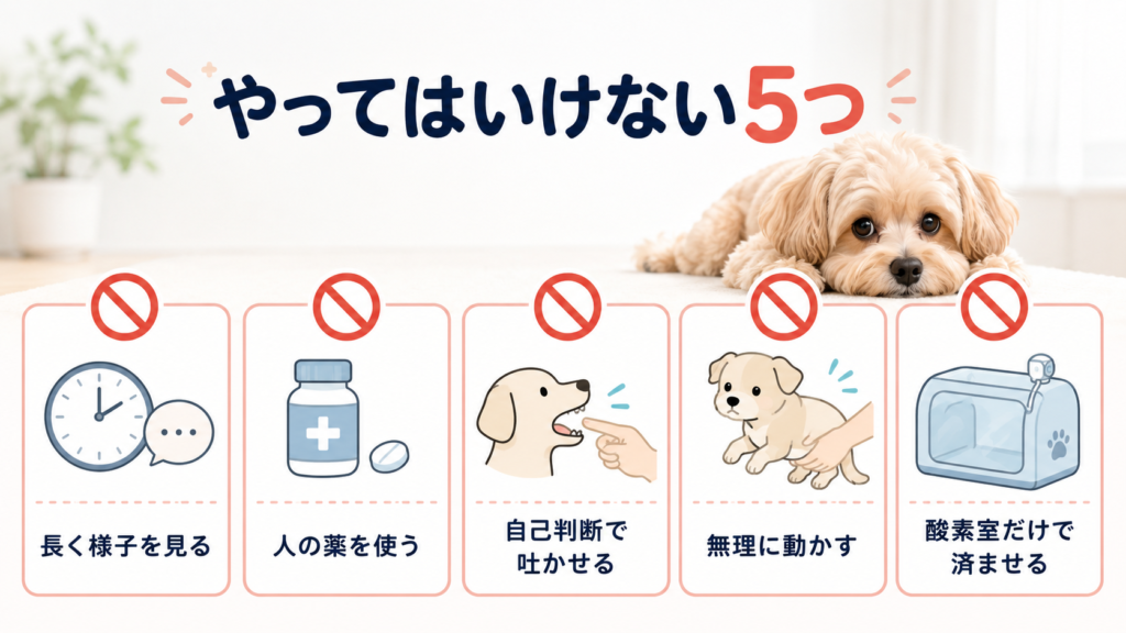 犬の呼吸が荒く震える時にやってはいけない5つ